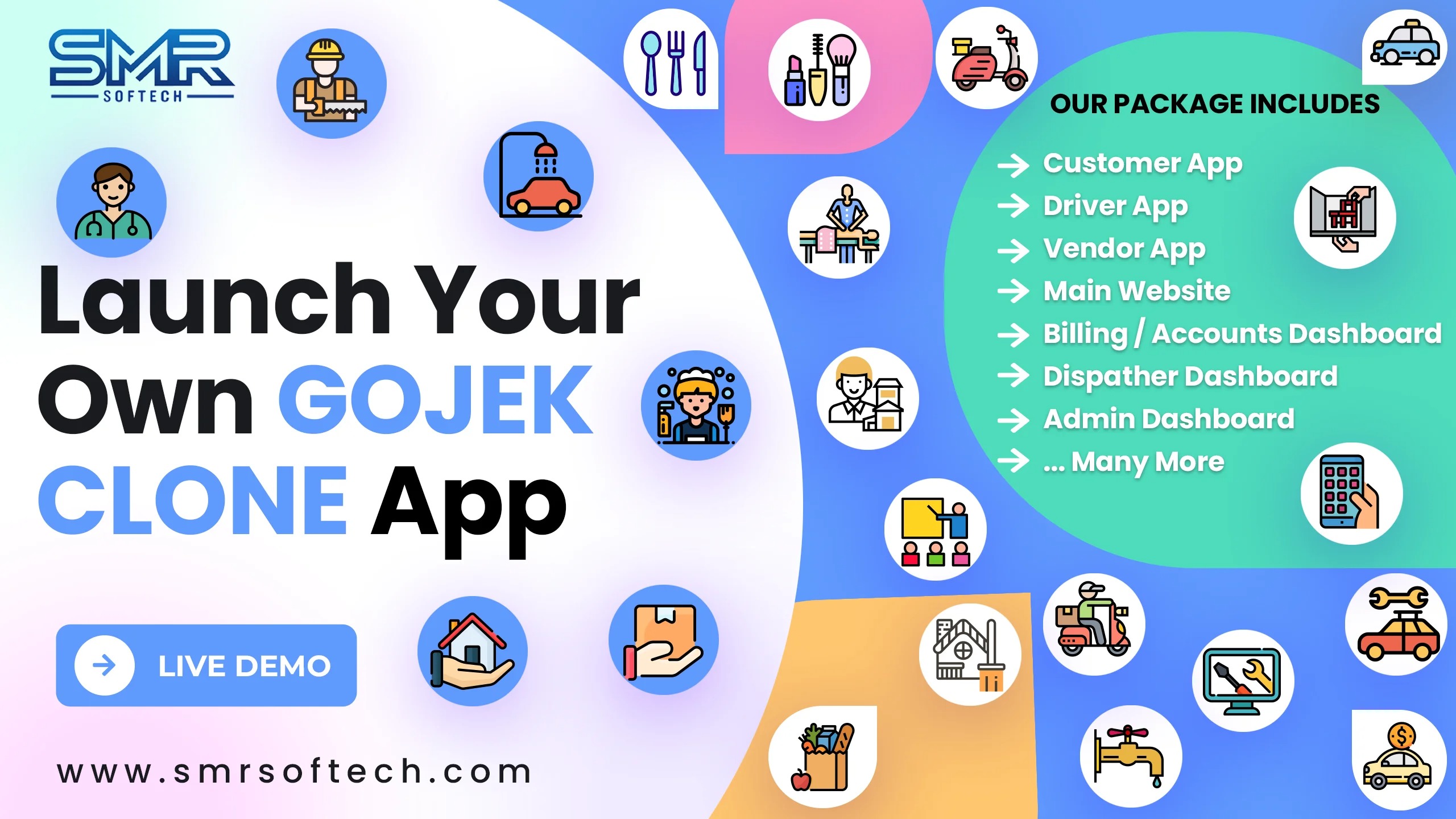 Gojek Clone | Multi Service App | Gojek App Clone Script | Multi Jek